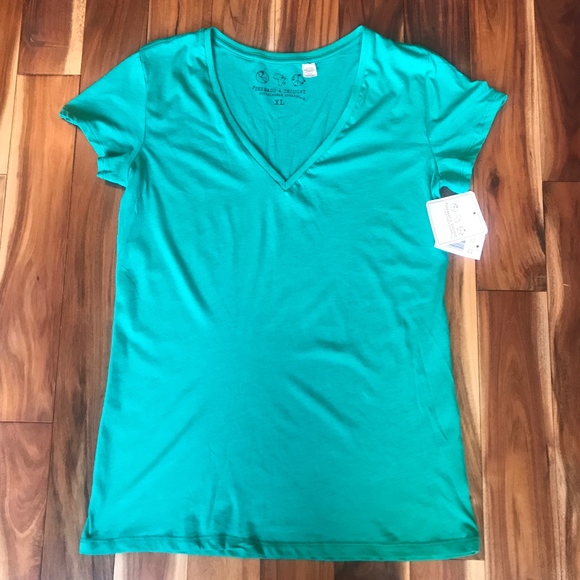 Threads 4 Thought Tops - Threads 4 Thought Organic V-Neck Tee SHIRT L XL